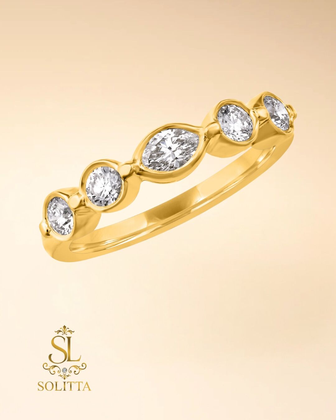 Solitta Solitta 18K Gold & Diamond Ring 0.60ct F-G VS | Solitta Dubai